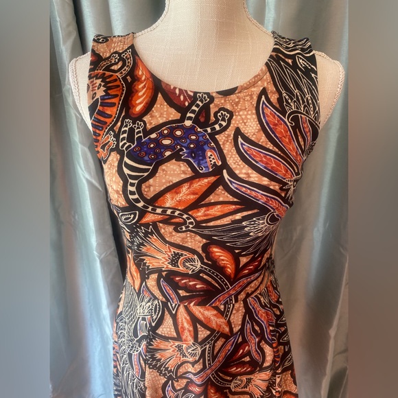 ❌SOLD❌ 💒 H&M SMALL AZTEC PRINT ANIMAL FIT FLARE DRESS - Picture 3 of 7